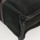 HERMES Fourre Tout PM Hand Bag Canvas Black Silver Auth ti3082-9