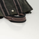 HERMES Fourre Tout PM Hand Bag Canvas Black Silver Auth ti3082-7