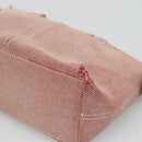 BURBERRY Nova Check Blue Label Shoulder Bag Canvas Red Silver Auth ti3084-9