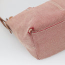 BURBERRY Nova Check Blue Label Shoulder Bag Canvas Red Silver Auth ti3084-14