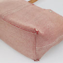 BURBERRY Nova Check Blue Label Shoulder Bag Canvas Red Silver Auth ti3084-15