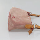 BURBERRY Nova Check Blue Label Shoulder Bag Canvas Red Silver Auth ti3084-3