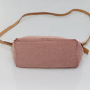 BURBERRY Nova Check Blue Label Shoulder Bag Canvas Red Silver Auth ti3084-5