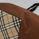 Burberrys Nova Check Tote Bag Nylon Brown Auth ti3085-9