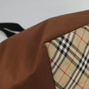 Burberrys Nova Check Tote Bag Nylon Brown Auth ti3085-14