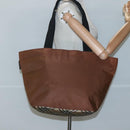 Burberrys Nova Check Tote Bag Nylon Brown Auth ti3085-19