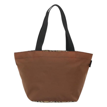 Burberrys Nova Check Tote Bag Nylon Brown Auth ti3085 - 0