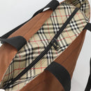 Burberrys Nova Check Tote Bag Nylon Brown Auth ti3085-6