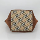 Burberrys Nova Check Tote Bag Nylon Brown Auth ti3085-5