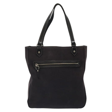 BURBERRY Hand Bag Canvas Black Silver Auth ti3087 - 0