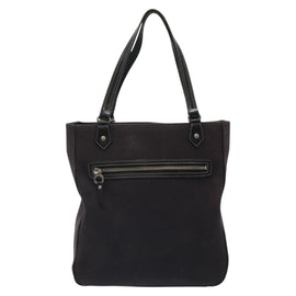 BURBERRY Hand Bag Canvas Black Silver Auth ti3087 - 0