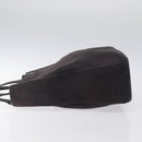 BURBERRY Hand Bag Canvas Black Silver Auth ti3087-4