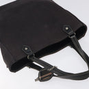 BURBERRY Hand Bag Canvas Black Silver Auth ti3087-6
