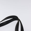 BURBERRY Hand Bag Canvas Black Silver Auth ti3087-8