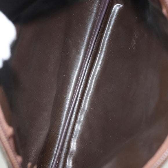 Burberrys Nova Check Clutch Bag Canvas Beige Silver Auth ti3090