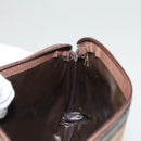 Burberrys Nova Check Clutch Bag Canvas Beige Silver Auth ti3090-12