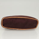 HERMES Bolide PM Pouch Canvas Brown Silver Auth ti3093-7