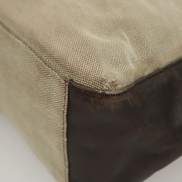 GUCCI Shoulder Bag Canvas Gray Silver 77112 Auth ti3094