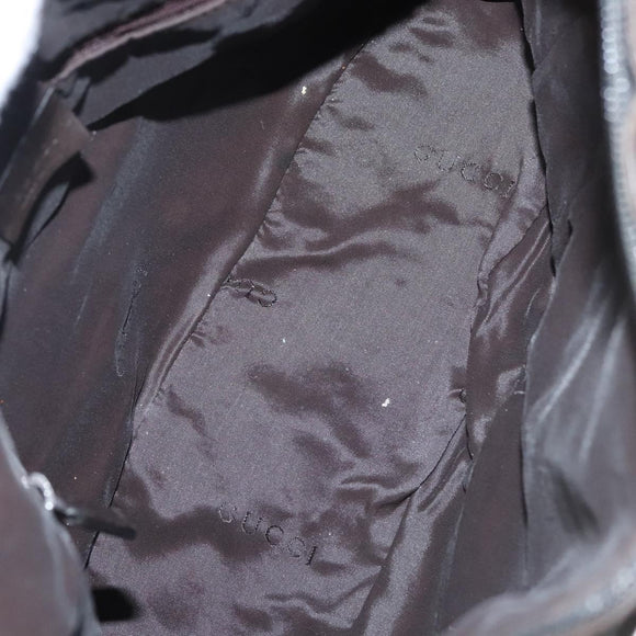 GUCCI Shoulder Bag Canvas Gray Silver 77112 Auth ti3094