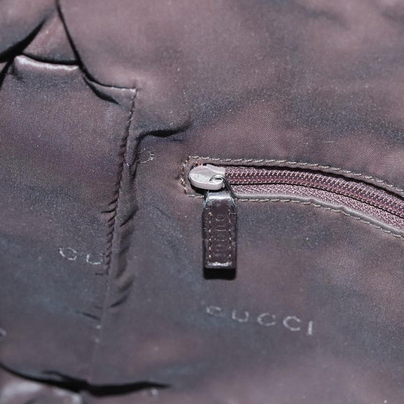 GUCCI Shoulder Bag Canvas Gray Silver 77112 Auth ti3094