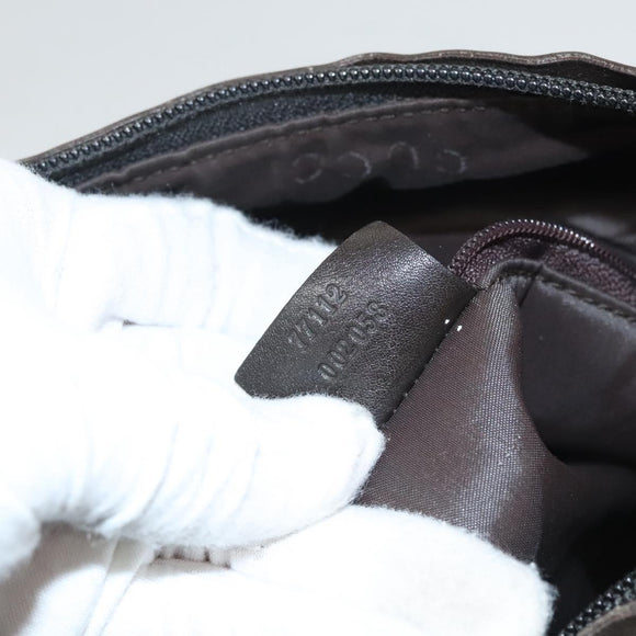 GUCCI Shoulder Bag Canvas Gray Silver 77112 Auth ti3094