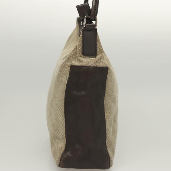 GUCCI Shoulder Bag Canvas Gray Silver 77112 Auth ti3094