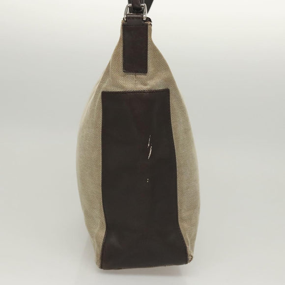 GUCCI Shoulder Bag Canvas Gray Silver 77112 Auth ti3094