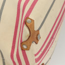 BURBERRY Blue Label Shoulder Bag Canvas White Pink Silver Auth ti3095-14