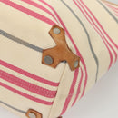 BURBERRY Blue Label Shoulder Bag Canvas White Pink Silver Auth ti3095-15