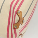 BURBERRY Blue Label Shoulder Bag Canvas White Pink Silver Auth ti3095-16