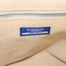 BURBERRY Blue Label Shoulder Bag Canvas White Pink Silver Auth ti3095-10