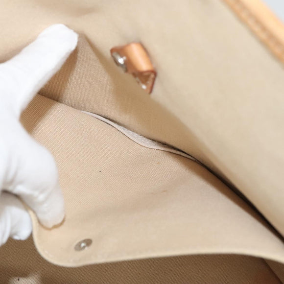 BURBERRY Blue Label Shoulder Bag Canvas White Pink Silver Auth ti3095