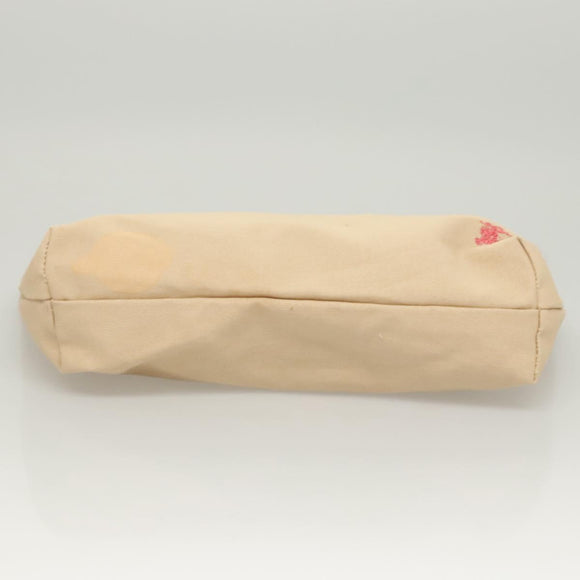 BURBERRY Blue Label Shoulder Bag Canvas White Pink Silver Auth ti3095