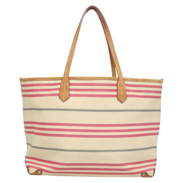 BURBERRY Blue Label Shoulder Bag Canvas White Pink Silver Auth ti3095 - 0