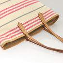 BURBERRY Blue Label Shoulder Bag Canvas White Pink Silver Auth ti3095-6