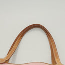 BURBERRY Blue Label Shoulder Bag Canvas White Pink Silver Auth ti3095-8