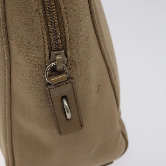PRADA Sports Hand Bag Nylon Beige Silver Auth ti3096