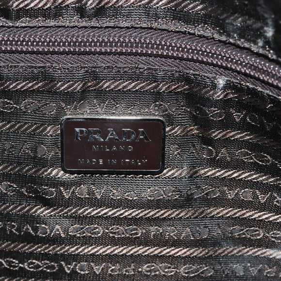 PRADA Sports Hand Bag Nylon Beige Silver Auth ti3096