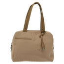 PRADA Sports Hand Bag Nylon Beige Silver Auth ti3096-13