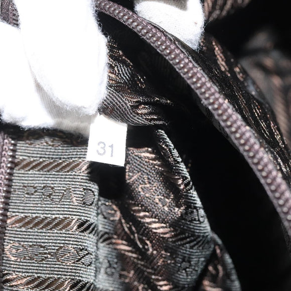 PRADA Sports Hand Bag Nylon Beige Silver Auth ti3096