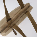 PRADA Sports Hand Bag Nylon Beige Silver Auth ti3096-6