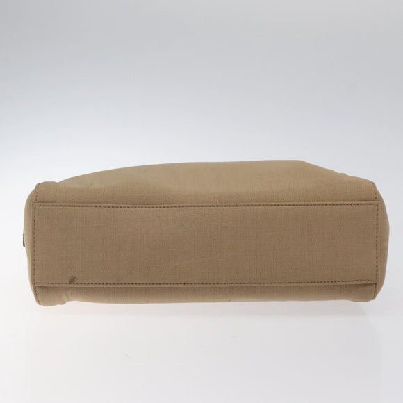 PRADA Sports Hand Bag Nylon Beige Silver Auth ti3096