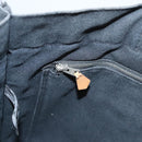 HERMES Fourre Tout MM Hand Bag Canvas Black Silver Auth ti3098-21