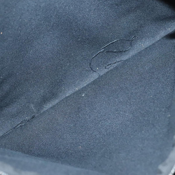 HERMES Fourre Tout MM Hand Bag Canvas Black Silver Auth ti3098