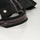 HERMES Fourre Tout MM Hand Bag Canvas Black Silver Auth ti3098-7