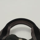 HERMES Fourre Tout MM Hand Bag Canvas Black Silver Auth ti3098-8