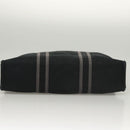 HERMES Fourre Tout MM Hand Bag Canvas Black Silver Auth ti3098-5