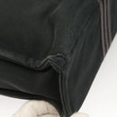 HERMES Fourre Tout MM Hand Bag Canvas Black Silver Auth ti3099-9