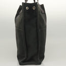 HERMES Fourre Tout MM Hand Bag Canvas Black Silver Auth ti3099-5