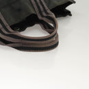 HERMES Fourre Tout MM Hand Bag Canvas Black Silver Auth ti3099-8